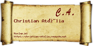 Christian Atália névjegykártya
